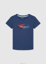 ⁦יֶלֶד 4N8XB1641 Pepe Jeans jarman חולצה בהדפס לוגו⁩ – תמונה ⁦3⁩