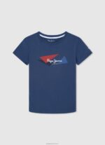 ⁦יֶלֶד 4N8XB1642 Pepe Jeans יְצִיקָה חולצה בהדפס לוגו⁩ – תמונה ⁦4⁩
