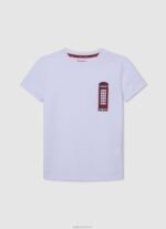 ⁦יֶלֶד 4N8XB1656 Pepe Jeans כחול אקונומיקה חולצת אוקספורד בכושר רגיל של מרסק⁩ – תמונה ⁦5⁩