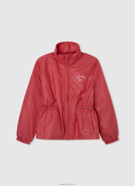 ילדה 4N8XB1353 Pepe Jeans סטודיו אדום מעיל מעיל רוח של סילבי