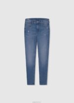 ⁦ילדה 4N8XB1366 Pepe Jeans דֵנִים ג'ינס בגזרת מותן גבוהה⁩ – תמונה ⁦4⁩
