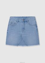 ילדה 4N8XB1378 Pepe Jeans דֵנִים חצאית מיני ג'ינס מכותנה