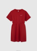 ⁦ילדה 4N8XB1391 Pepe Jeans dulwich שמלת מיני פסים מושפלים⁩ – תמונה ⁦3⁩