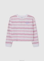 ⁦ילדה 4N8XB1411 Pepe Jeans לבן מגשר עם הדפס לב⁩ – תמונה ⁦5⁩
