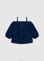 ⁦ילדה 4N8XB1423 Pepe Jeans לבן חולצה רקומה של גאול⁩ – תמונה ⁦3⁩