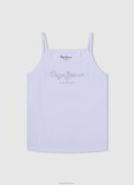 ⁦ילדה 4N8XB1430 Pepe Jeans ורוד רך גופיה מודפסת לוגו⁩ – תמונה ⁦5⁩