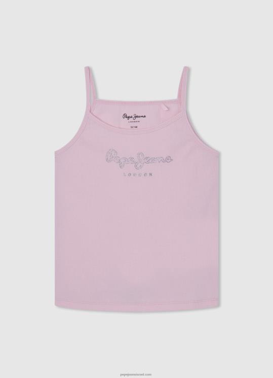 d799d79cd793d794_4n8xb1430_pepe_jeans_d795d7a8d795d793_d7a8d79a_d792d795d7a4d799d794_d79ed795d793d7a4d7a1d7aa_d79cd795d792d795.jpg ילדה 4N8XB1430 Pepe Jeans ורוד רך גופיה מודפסת לוגו – תמונה 1