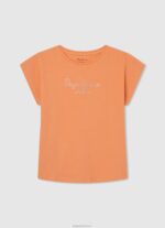 ⁦ילדה 4N8XB1453 Pepe Jeans לבן חולצת טריקו בהדפס מונוכרומטי⁩ – תמונה ⁦4⁩