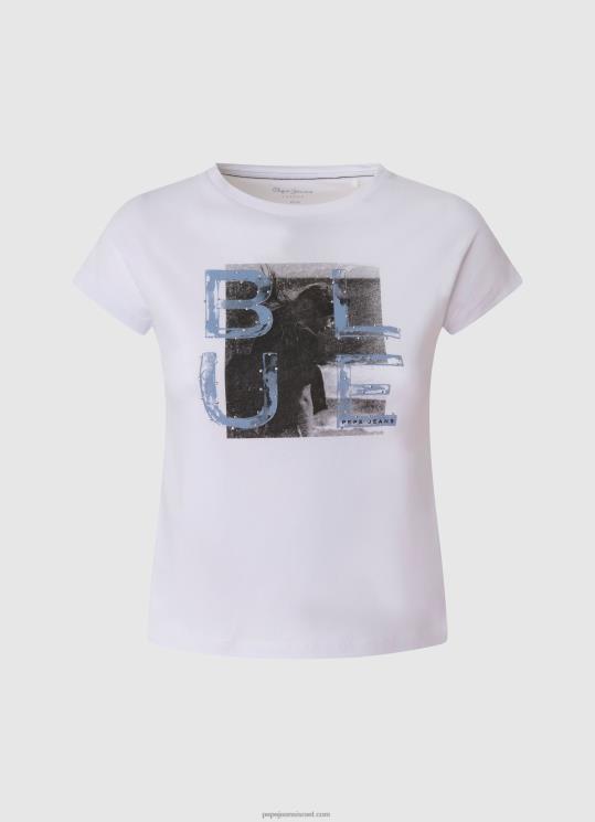 d799d79cd793d794_4n8xb1453_pepe_jeans_d79cd791d79f_d797d795d79cd7a6d7aa_d798d7a8d799d7a7d795_d791d794d793d7a4d7a1_d79ed795d7a0d7.jpg ילדה 4N8XB1453 Pepe Jeans לבן חולצת טריקו בהדפס מונוכרומטי – תמונה 1