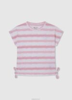 ⁦ילדה 4N8XB1463 Pepe Jeans dulwich חולצת כותנה עם פסים דהויים⁩ – תמונה ⁦3⁩