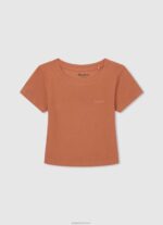 ⁦ילדה 4N8XB1464 Pepe Jeans ורוד רך חולצת טי לוגו נצנצים⁩ – תמונה ⁦5⁩