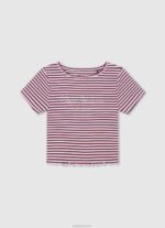 ⁦ילדה 4N8XB1469 Pepe Jeans סטודיו אדום חולצת טי לוגו נצנצים⁩ – תמונה ⁦5⁩
