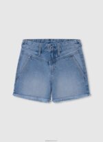 ⁦ילדה 4N8XB1487 Pepe Jeans מוּס מכנסי ג'יג'י קצרים עם פרטים פתוחים⁩ – תמונה ⁦3⁩