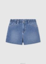 ⁦ילדה 4N8XB1510 Pepe Jeans אפרסק מכנסי ג'ינס קצרים בכושר culotte⁩ – תמונה ⁦4⁩