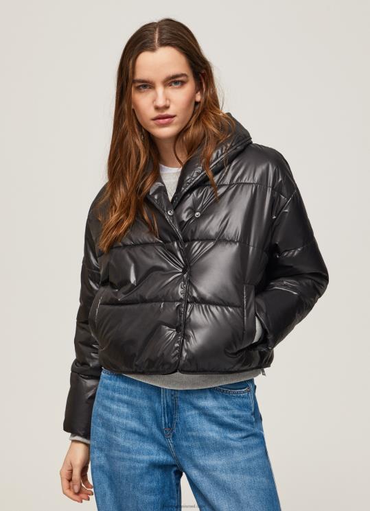 d7a0d7a9d799d79d_4n8xb123_pepe_jeans_d7a9d6b8d781d797d795d6b9d7a8_d79ed7a2d799d79c_d7a4d795d79a_d79ed7a8d795d7a4d793_d79ed791d7a.jpg נשים 4N8XB123 Pepe Jeans שָׁחוֹר מעיל פוך מרופד מבריק – תמונה 1