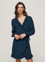 ⁦נשים 4N8XB158 Pepe Jeans dulwich שמלה קצרה עוטפת אשה⁩ – תמונה ⁦2⁩