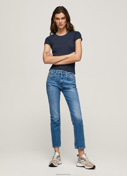 d7a0d7a9d799d79d_4n8xb18_pepe_jeans_d793d6b5d7a0d6b4d799d79d_d792d799d7a0d7a1_d7a8d792d799d79c_d791d792d796d7a8d794_d792d791d795.jpg נשים 4N8XB18 Pepe Jeans דֵנִים ג'ינס רגיל בגזרה גבוהה של מרי – תמונה 1