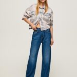 נשים 4N8XB1 Pepe Jeans דֵנִים ג'ינס בגזרה גבוהה של רובין בהתאמה רגילה
