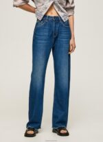 ⁦נשים 4N8XB1 Pepe Jeans דֵנִים ג'ינס בגזרה גבוהה של רובין בהתאמה רגילה⁩ – תמונה ⁦4⁩