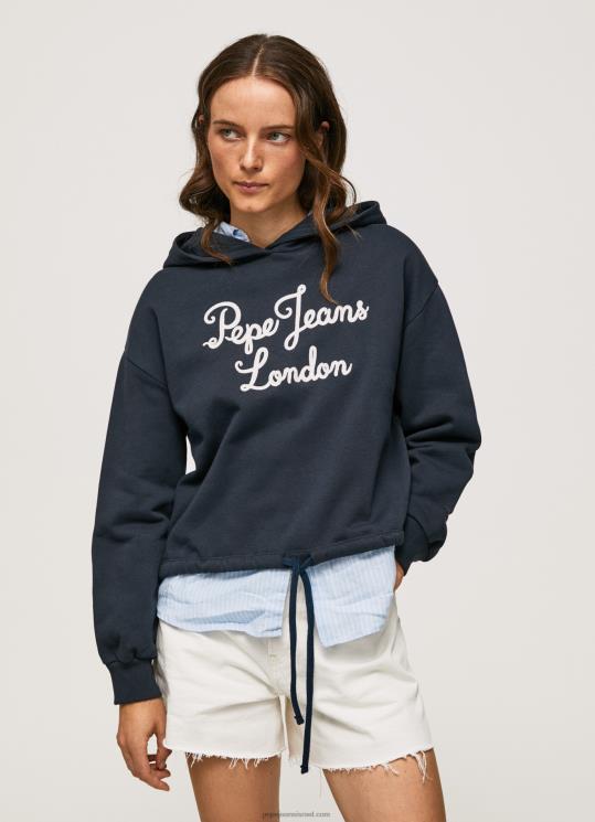 d7a0d7a9d799d79d_4n8xb268_pepe_jeans_dulwich_d79ed792d7a9d7a8_d79bd795d7aad7a0d794_d79cd795d792d795_d7a8d7a7d795d79d.jpg נשים 4N8XB268 Pepe Jeans dulwich מגשר כותנה לוגו רקום – תמונה 1