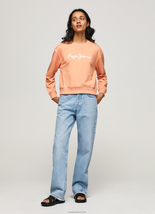 d7a0d7a9d799d79d_4n8xb274_pepe_jeans_d790d7a4d7a8d7a1d7a7_d79ed792d7a9d7a8_d79ed795d793d7a4d7a1_d79cd795d792d795.jpg נשים 4N8XB274 Pepe Jeans אפרסק מגשר מודפס לוגו – תמונה 1