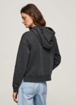 ⁦נשים 4N8XB281 Pepe Jeans שטוף שחור קפוצ'ון כותנה⁩ – תמונה ⁦3⁩