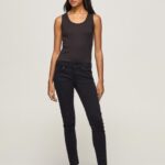 נשים 4N8XB297 Pepe Jeans שָׁחוֹר מכנסי סקיני קלאסיים