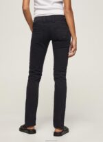 ⁦נשים 4N8XB298 Pepe Jeans שָׁחוֹר ג'ינס ונוס ונוס בהתאמה ישרה עם מותניים נמוכים⁩ – תמונה ⁦4⁩