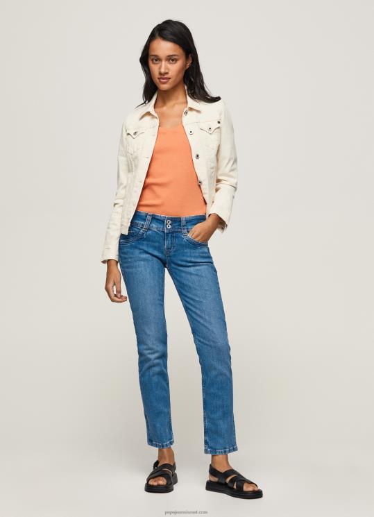 d7a0d7a9d799d79d_4n8xb34_pepe_jeans_d793d6b5d7a0d6b4d799d79d_d792d799d7a0d7a1_d791d792d796d7a8d794_d799d7a9d7a8d794_d791d790d79e.jpg נשים 4N8XB34 Pepe Jeans דֵנִים ג'ינס בגזרה ישרה באמצע המותן – תמונה 1