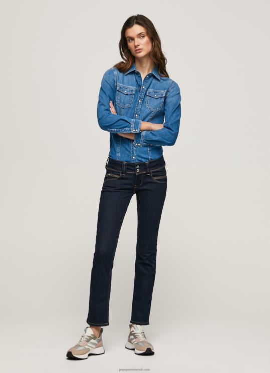 d7a0d7a9d799d79d_4n8xb37_pepe_jeans_d793d6b5d7a0d6b4d799d79d_d792d799d7a0d7a1_d7a2d79d_d79ed795d7aad7a0d799d799d79d_d7a0d79ed795.jpg נשים 4N8XB37 Pepe Jeans דֵנִים ג'ינס עם מותניים נמוכים בהתאמה ישרה ונוס – תמונה 1