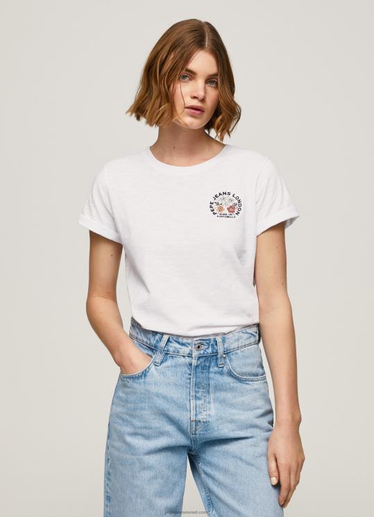 d7a0d7a9d799d79d_4n8xb381_pepe_jeans_d79cd791d79f_d797d795d79cd7a6d794_d791d794d793d7a4d7a1_d79cd795d792d795.jpg נשים 4N8XB381 Pepe Jeans לבן חולצה בהדפס לוגו – תמונה 1