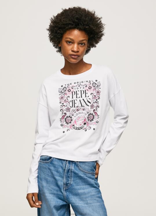 d7a0d7a9d799d79d_4n8xb389_pepe_jeans_d79cd791d79f_d797d795d79cd7a6d7aa_d798d799_d7a9d7a8d795d795d79c_d790d7a8d795d79a_d7a2d79d_d7.jpg נשים 4N8XB389 Pepe Jeans לבן חולצת טי שרוול ארוך עם לוגו מקסי – תמונה 1