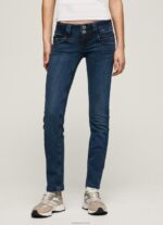 ⁦נשים 4N8XB3 Pepe Jeans דֵנִים ג'ינס עם מותניים נמוכים בהתאמה ישרה ונוס⁩ – תמונה ⁦2⁩