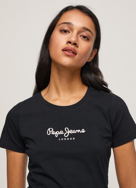 d7a0d7a9d799d79d_4n8xb400_pepe_jeans_d7a9d6b8d781d797d795d6b9d7a8_d797d795d79cd7a6d7aa_d79cd795d792d795_d791d7a1d799d7a1d799d7aa.jpg נשים 4N8XB400 Pepe Jeans שָׁחוֹר חולצת לוגו בסיסית – תמונה 1