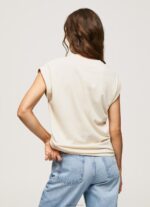 ⁦נשים 4N8XB402 Pepe Jeans לְהַברִיק חולצת טי כותנה לוגו פרחוני⁩ – תמונה ⁦4⁩