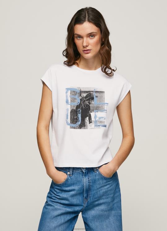 d7a0d7a9d799d79d_4n8xb410_pepe_jeans_d79cd791d79f_d797d795d79cd7a6d794_d791d794d793d7a4d7a1_d7aad79ed795d7a0d795d7aa.jpg נשים 4N8XB410 Pepe Jeans לבן חולצה בהדפס תמונות – תמונה 1