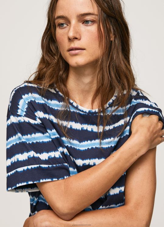 d7a0d7a9d799d79d_4n8xb413_pepe_jeans_dulwich_d797d795d79cd7a6d7aa_d798d7a8d799d7a7d795_d79ed79bd795d7aad7a0d794_d7a2d79d_d7a4d7a1d7.jpg נשים 4N8XB413 Pepe Jeans dulwich חולצת טריקו מכותנה עם פסים דהויים – תמונה 1