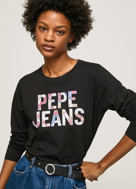 d7a0d7a9d799d79d_4n8xb426_pepe_jeans_d7a9d6b8d781d797d795d6b9d7a8_d797d795d79cd7a6d7aa_d798d7a8d799d7a7d795_d7a2d79d_d7a9d7a8d79.jpg נשים 4N8XB426 Pepe Jeans שָׁחוֹר חולצת טריקו עם שרוולים ארוכים עם לוגו – תמונה 1
