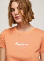 נשים 4N8XB455 Pepe Jeans אפרסק חולצה מודפסת