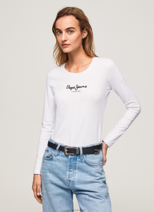 d7a0d7a9d799d79d_4n8xb469_pepe_jeans_d79cd791d79f_d797d795d79cd7a6d7aa_d79bd795d7aad7a0d794_d7a2d79d_d7a9d7a8d795d795d79cd799d79.jpg נשים 4N8XB469 Pepe Jeans לבן חולצת כותנה עם שרוולים ארוכים – תמונה 1