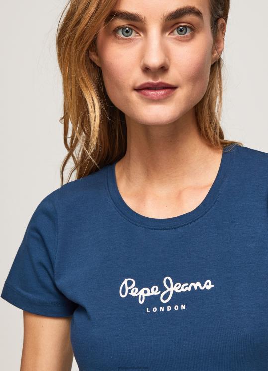d7a0d7a9d799d79d_4n8xb470_pepe_jeans_d797d799d79c_d794d799d79d_d797d795d79cd7a6d7aa_d79cd795d792d795_d791d7a1d799d7a1d799d7aa.jpg נשים 4N8XB470 Pepe Jeans חיל הים חולצת לוגו בסיסית – תמונה 1