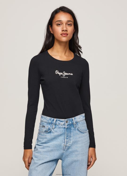 d7a0d7a9d799d79d_4n8xb471_pepe_jeans_d7a9d6b8d781d797d795d6b9d7a8_d797d795d79cd7a6d7aa_d79bd795d7aad7a0d794_d7a2d79d_d7a9d7a8d79.jpg נשים 4N8XB471 Pepe Jeans שָׁחוֹר חולצת כותנה עם שרוולים ארוכים – תמונה 1