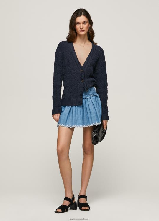 d7a0d7a9d799d79d_4n8xb504_pepe_jeans_d79bd6b0d6bcd797d795d6b9d79c_d797d7a6d790d799d7aa_d79ed799d7a0d799_d792d799d7a0d7a1_d7a8d7a.jpg נשים 4N8XB504 Pepe Jeans כְּחוֹל חצאית מיני ג'ינס רקומה – תמונה 1