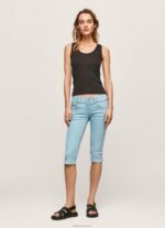 נשים 4N8XB520 Pepe Jeans דֵנִים מכנסי ג'ינס קצרים בהתאמה רגילה 3/4