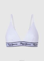 ⁦נשים 4N8XB541 Pepe Jeans לבן חוטיני קלאסי עם לוגו מודפס⁩ – תמונה ⁦3⁩