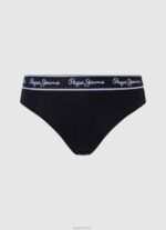 נשים 4N8XB549 Pepe Jeans שָׁחוֹר חוטיני קלאסי עם לוגו מודפס
