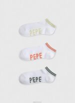נשים 4N8XB561 Pepe Jeans לבן גרבי sandi 3 חבילות