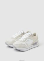 ⁦נשים 4N8XB596 Pepe Jeans לבן נעלי ספורט משולבות Rusper Pearl⁩ – תמונה ⁦3⁩