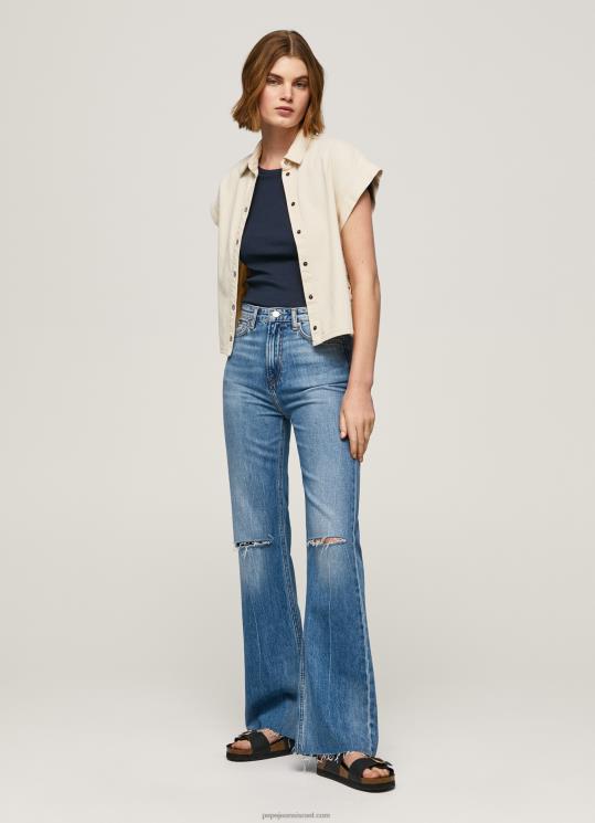 d7a0d7a9d799d79d_4n8xb64_pepe_jeans_d793d6b5d7a0d6b4d799d79d_d792d799d7a0d7a1_d79ed7aad7a8d797d791_d791d792d796d7a8d794_d792d791.jpg נשים 4N8XB64 Pepe Jeans דֵנִים ג'ינס מתרחב בגזרה גבוהה של Harper – תמונה 1