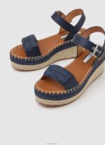 ⁦נשים 4N8XB650 Pepe Jeans חיל הים סנדלי טריז של מותג witney⁩ – תמונה ⁦3⁩